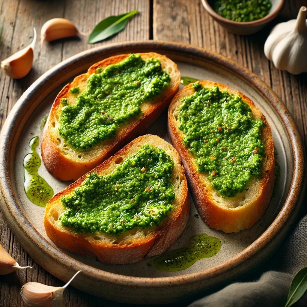 Ķiploku ziedu pesto